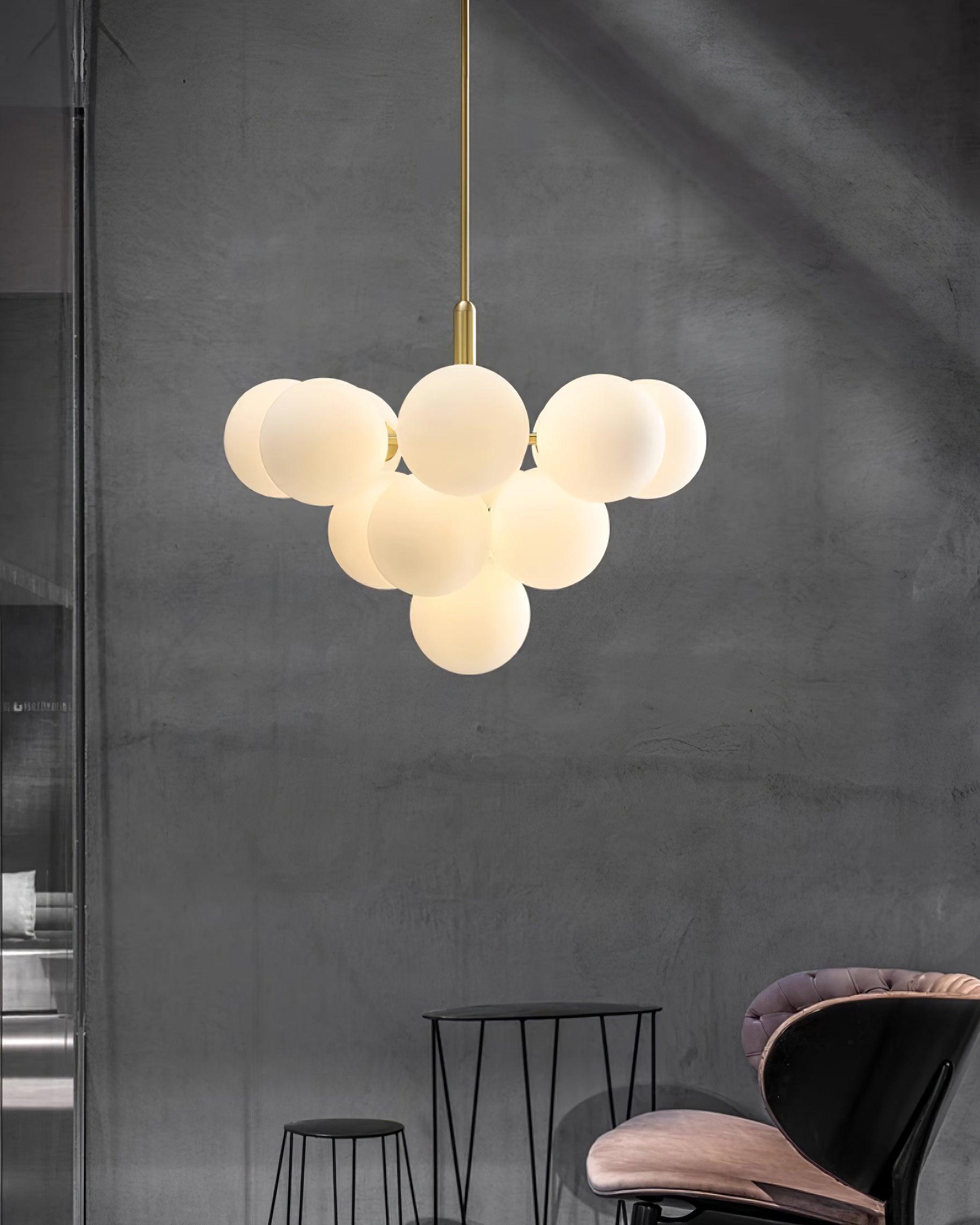 Sage Moderner Minimalistischer Kronleuchter aus Glas und Messing-Letslighting