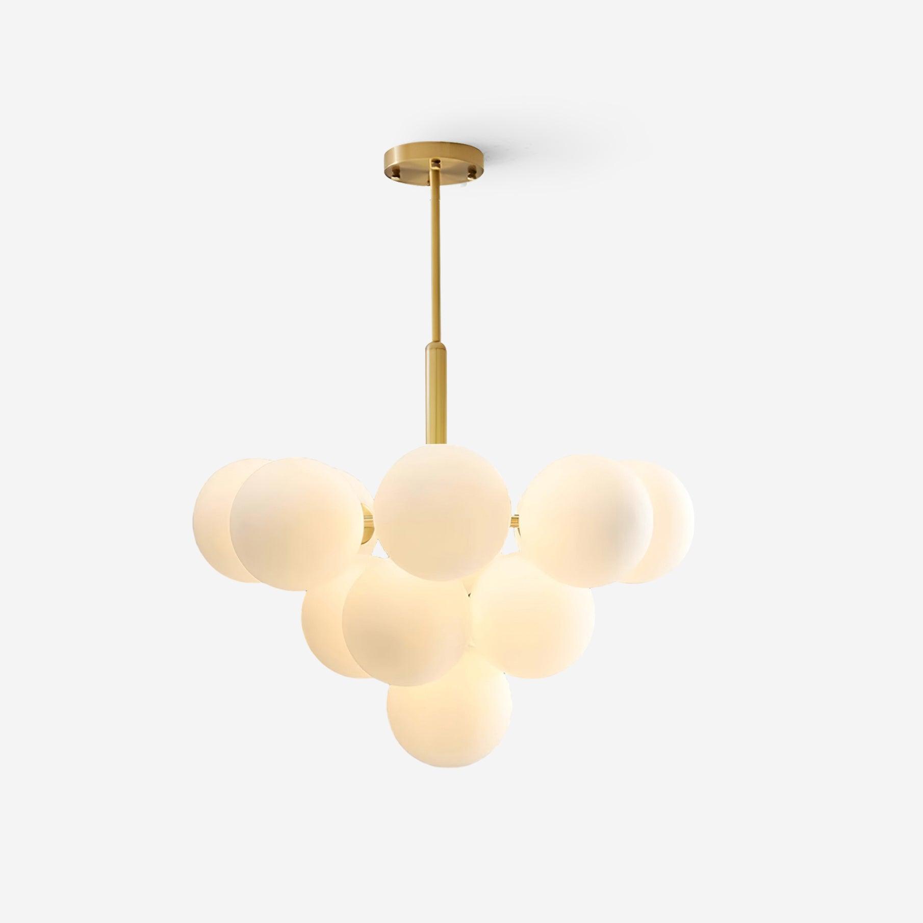 Sage Moderner Minimalistischer Kronleuchter aus Glas und Messing-Letslighting