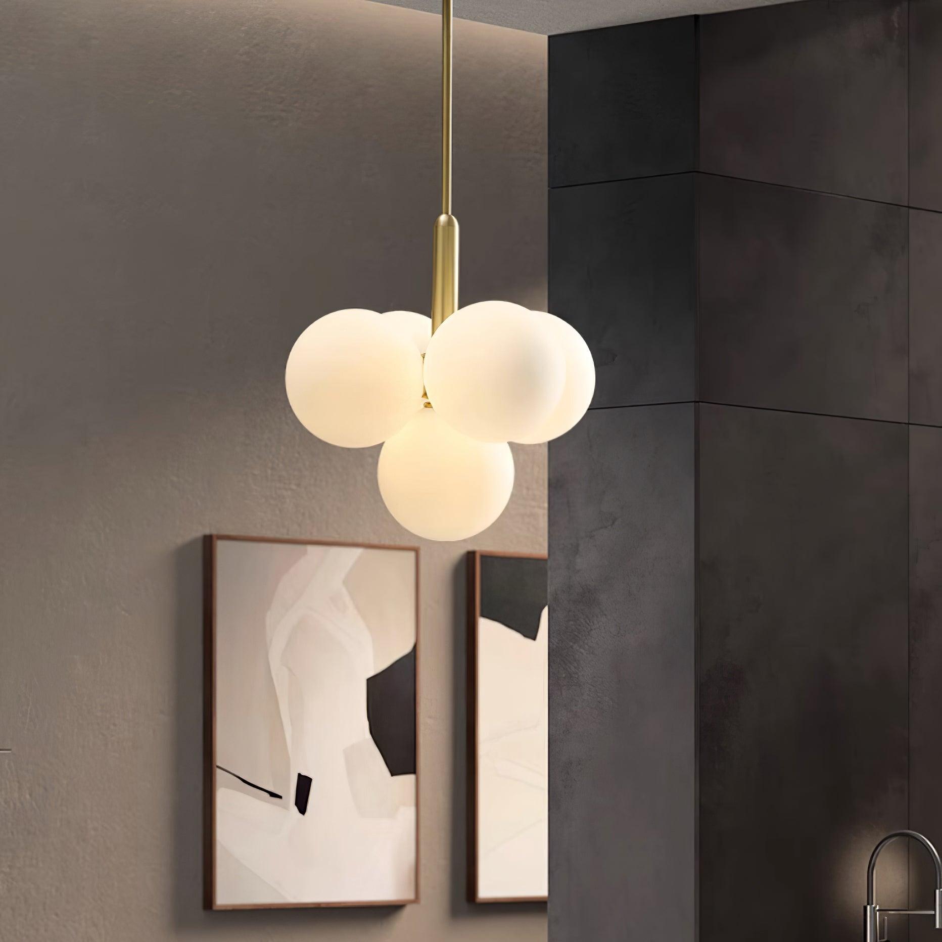 Sage Moderner Minimalistischer Kronleuchter aus Glas und Messing-Letslighting