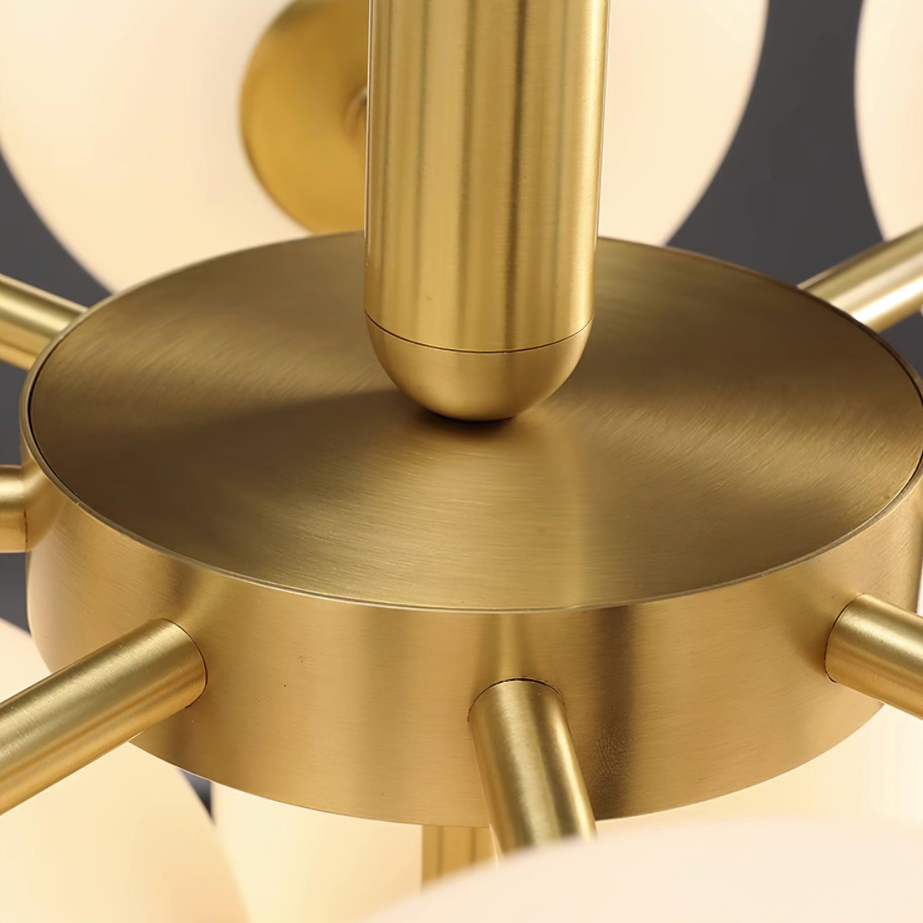 Sage Moderner Minimalistischer Kronleuchter aus Glas und Messing-Letslighting