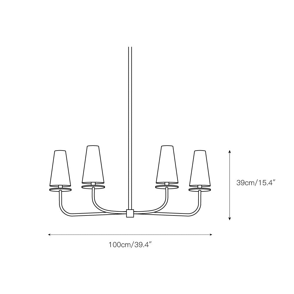 Curaeara Vintage-Industrie-Kronleuchter aus Messing und Stoff-Letslighting