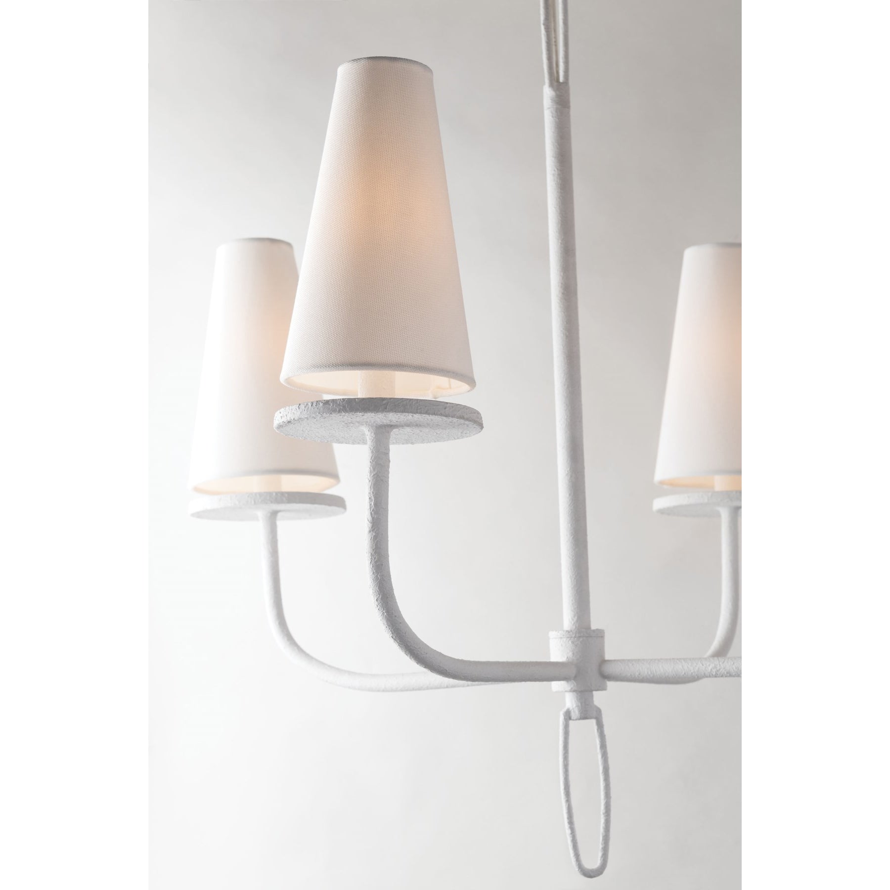 Curaeara Vintage-Industrie-Kronleuchter aus Messing und Stoff-Letslighting
