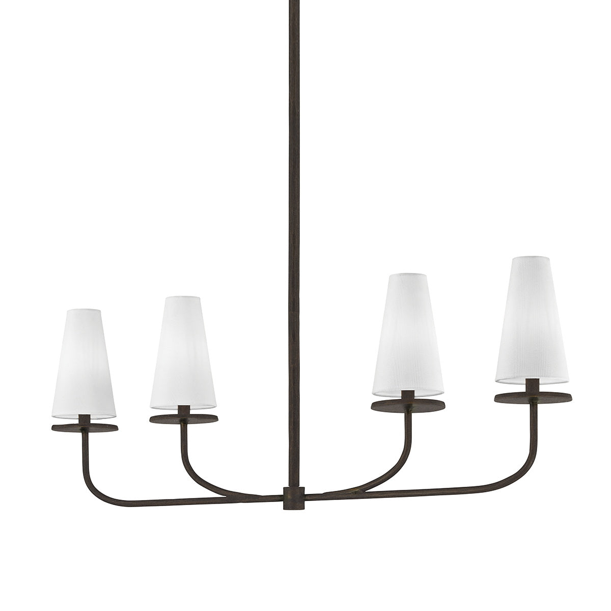 Curaeara Vintage-Industrie-Kronleuchter aus Messing und Stoff-Letslighting