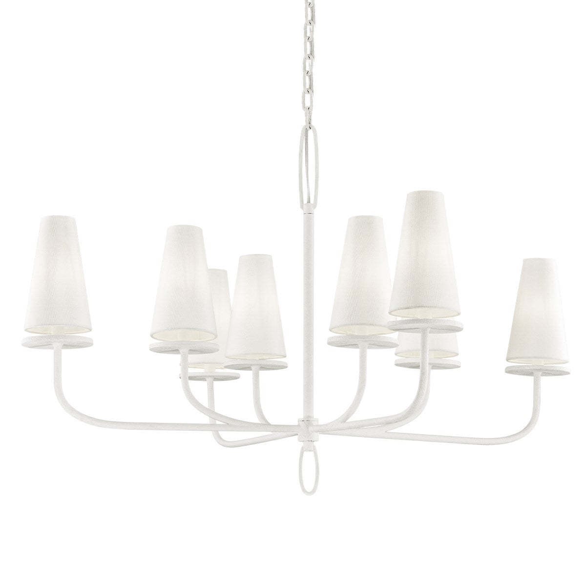 Curaeara Vintage-Industrie-Kronleuchter aus Messing und Stoff-Letslighting