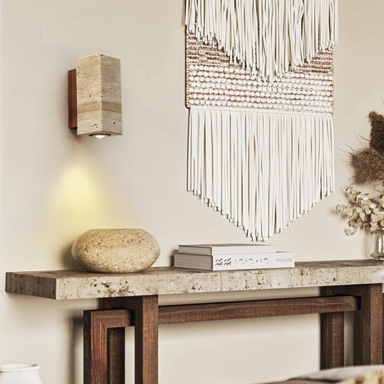 Uvineth Modern Minimalist Travertine Wall Lamp - Letslighting