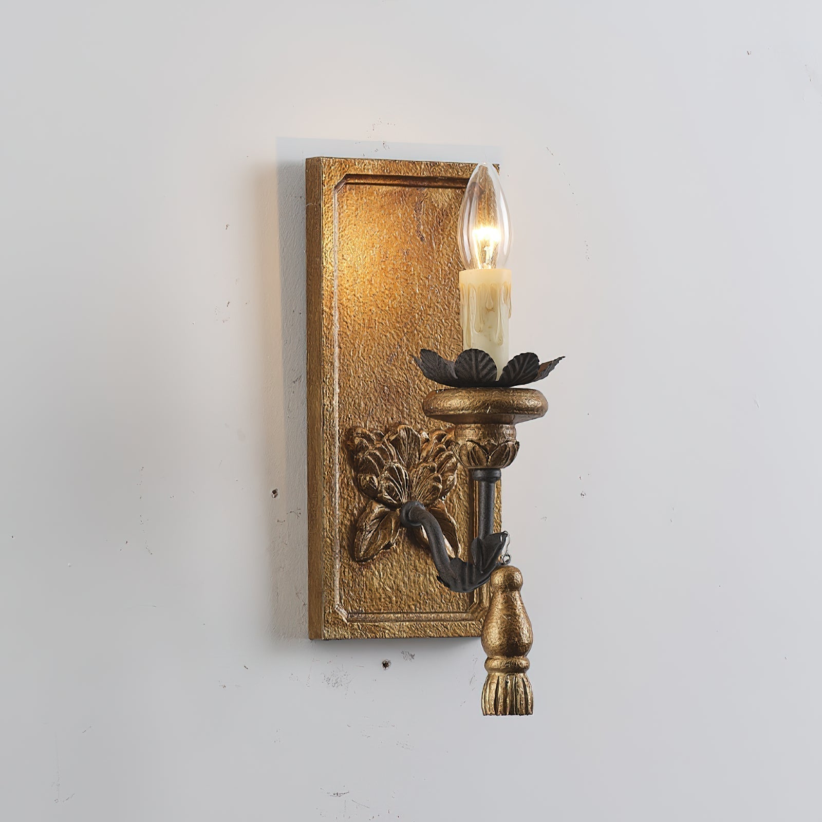 Lydorira Vintage Elegante Holz-Wandleuchte-Letslighting