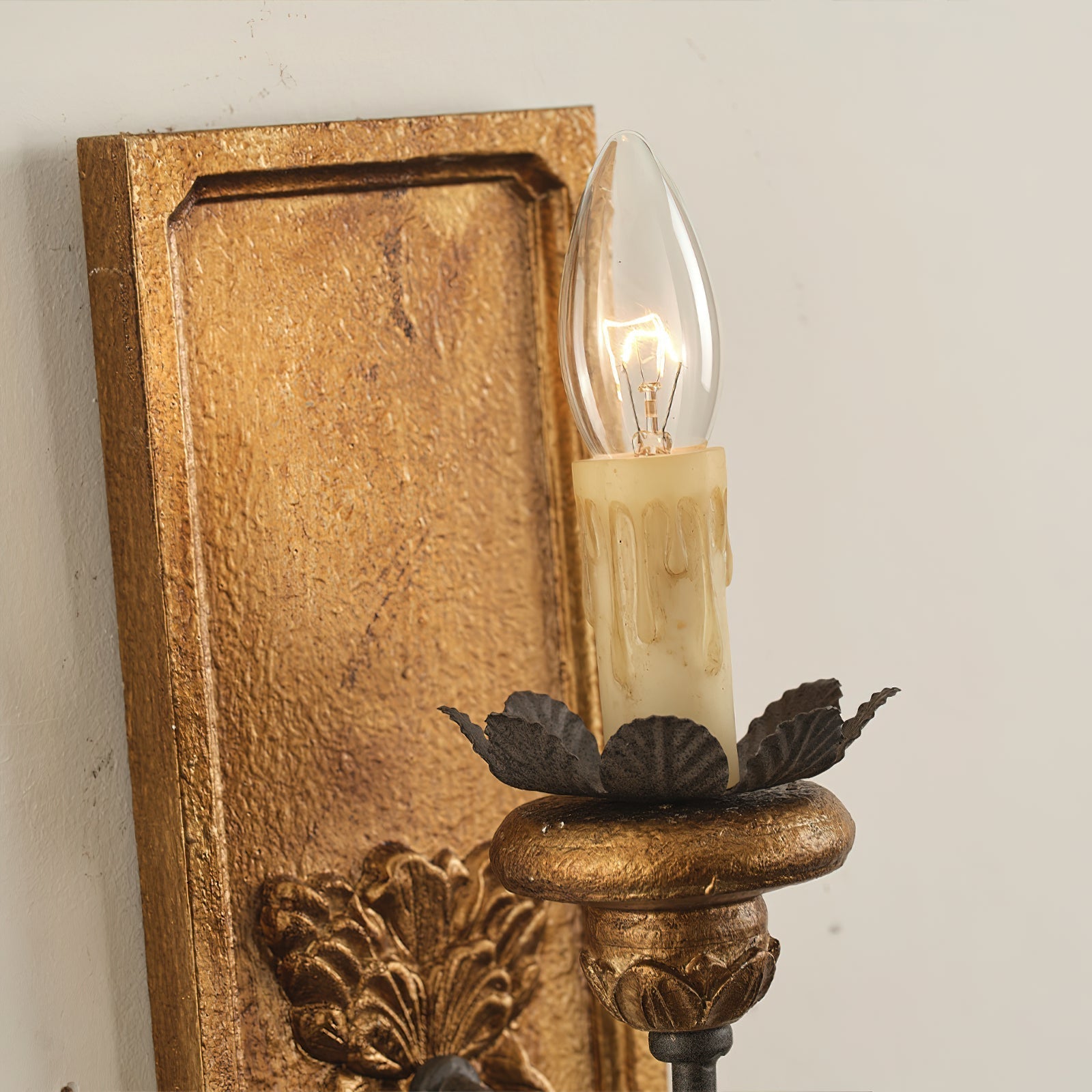 Lydorira Vintage Elegante Holz-Wandleuchte-Letslighting