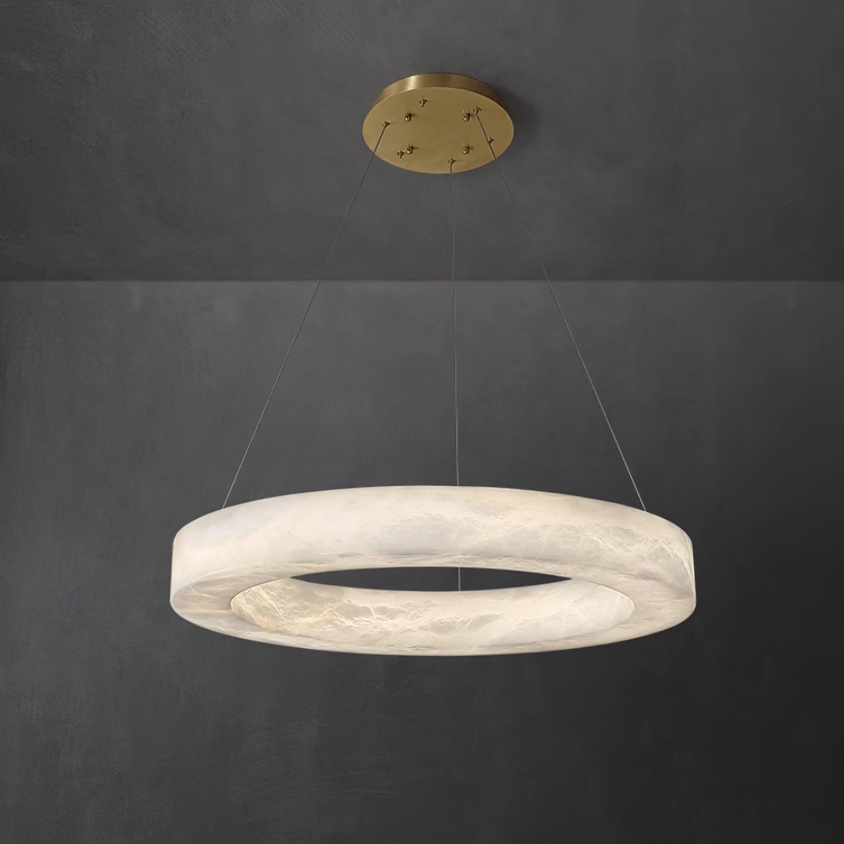 Olloros Alabaster Multi-Ring Pendant Light - Neutralighting