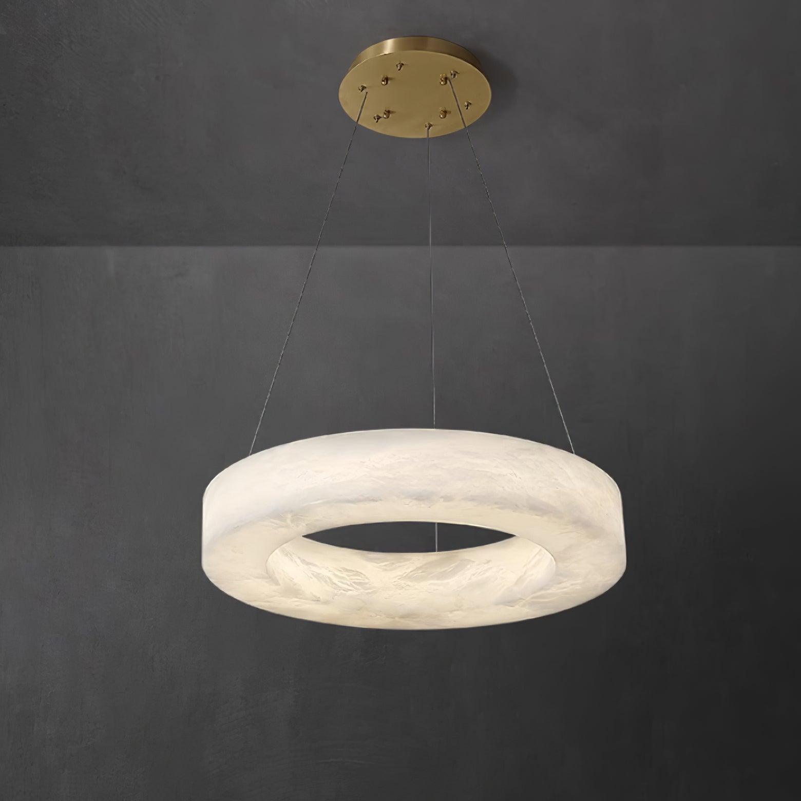 Olloros Alabaster Multi-Ring Pendant Light - Neutralighting