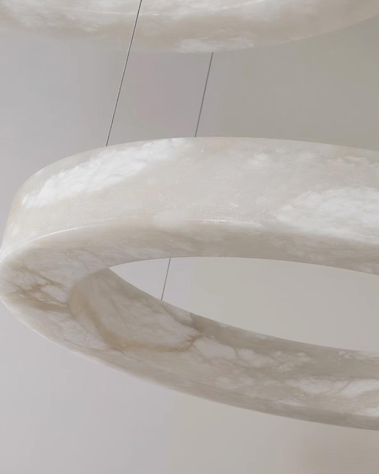 Olloros Alabaster Multi-Ring Pendant Light - Neutralighting