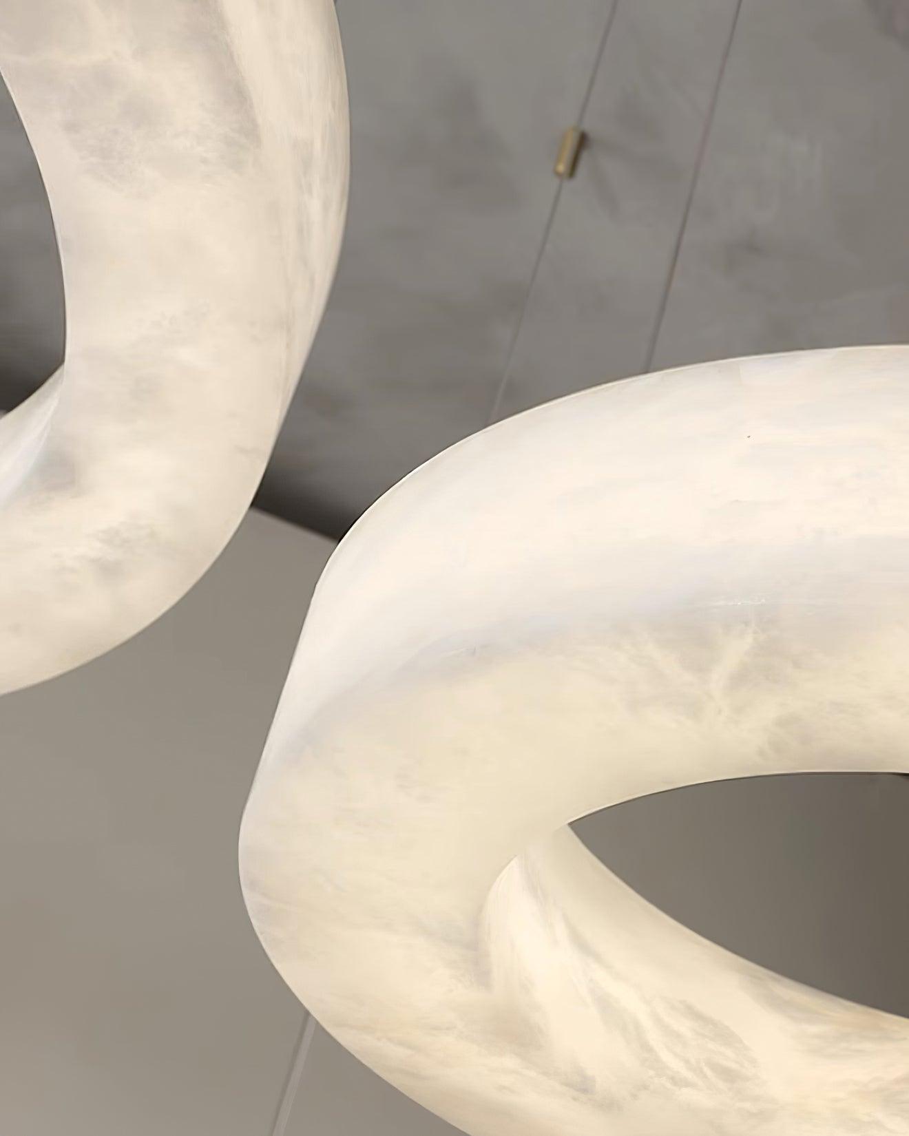 Olloros Alabaster Multi-Ring Pendant Light - Neutralighting