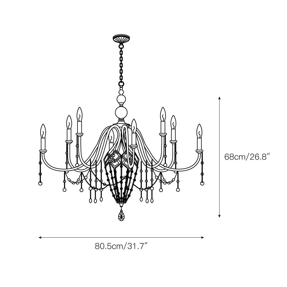 Ilphaeth Messing Kristall Postmodern Luxus Kronleuchter-Letslighting