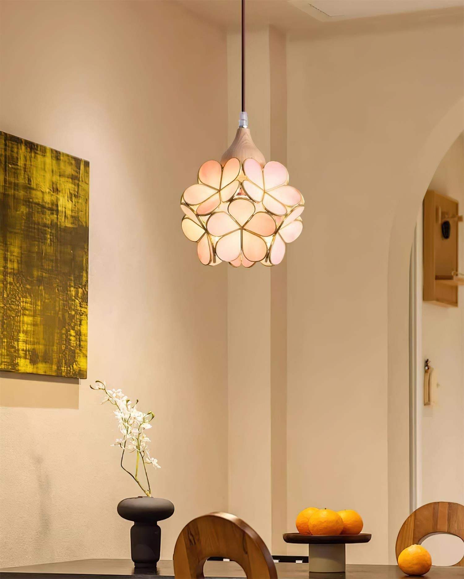 Velina Pendelleuchte Rosa Blumeninspiriert-Letslighting