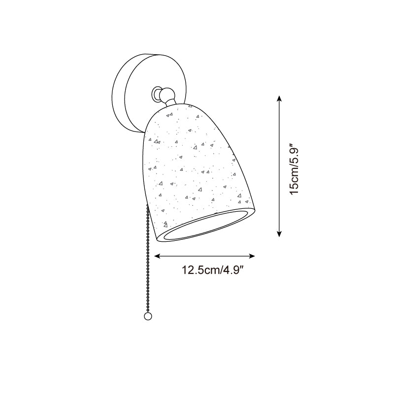 Solaro Wall Lamp Travertine with pull chain - Letslighting