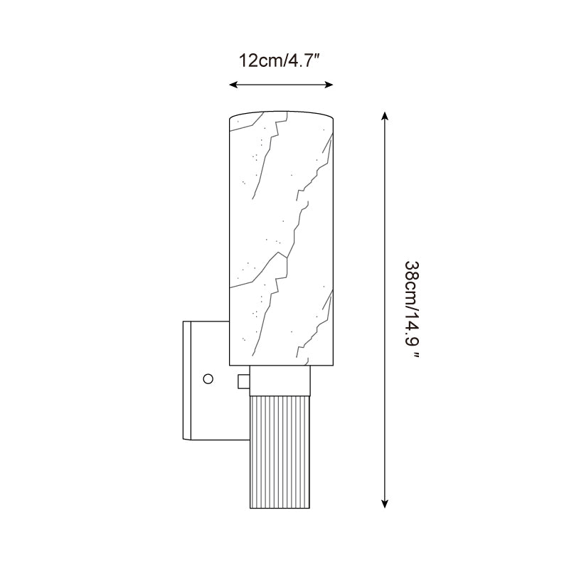 Luste Cylindrical Alabaster Wall Lamp - Letslighting
