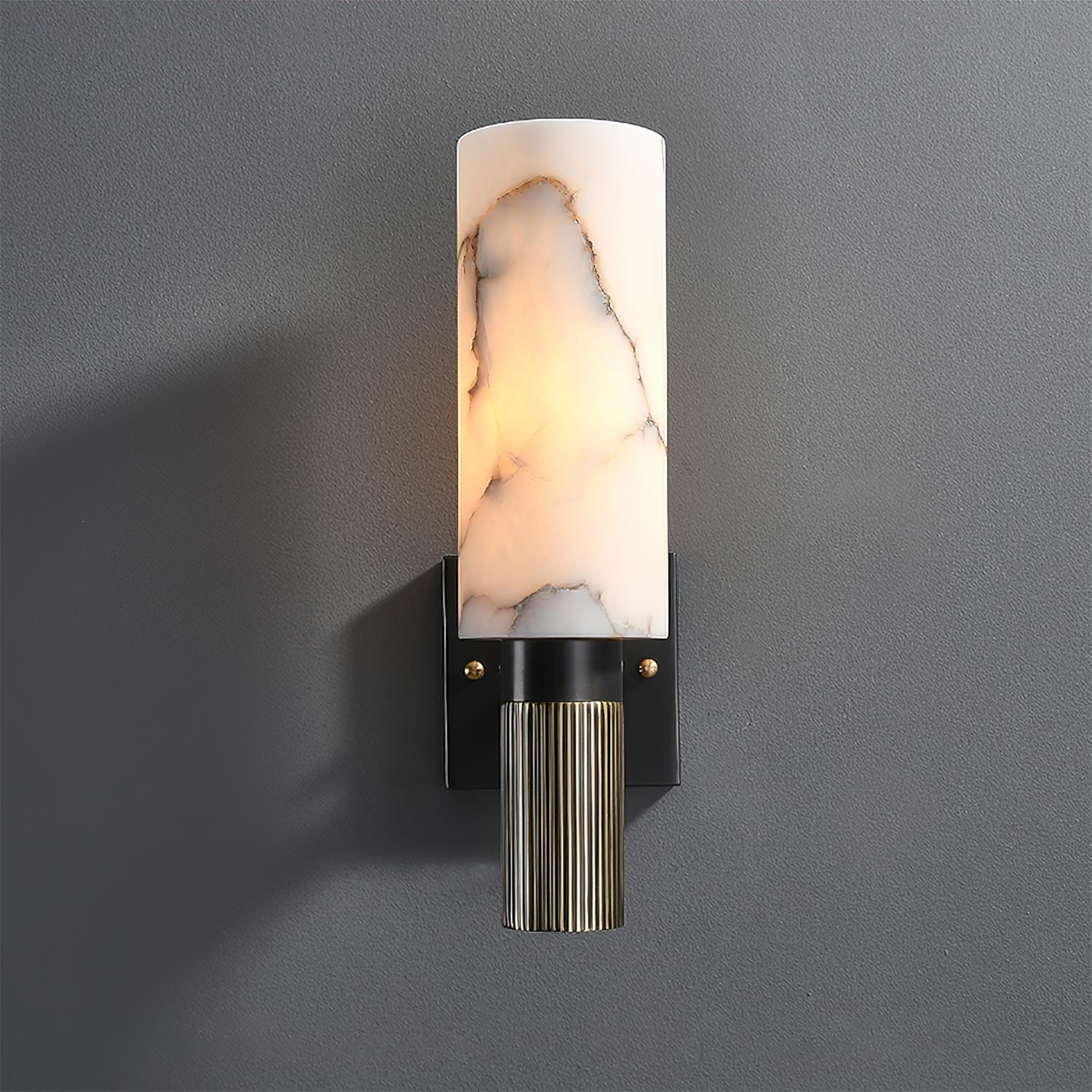 Luste Cylindrical Alabaster Wall Lamp - Letslighting