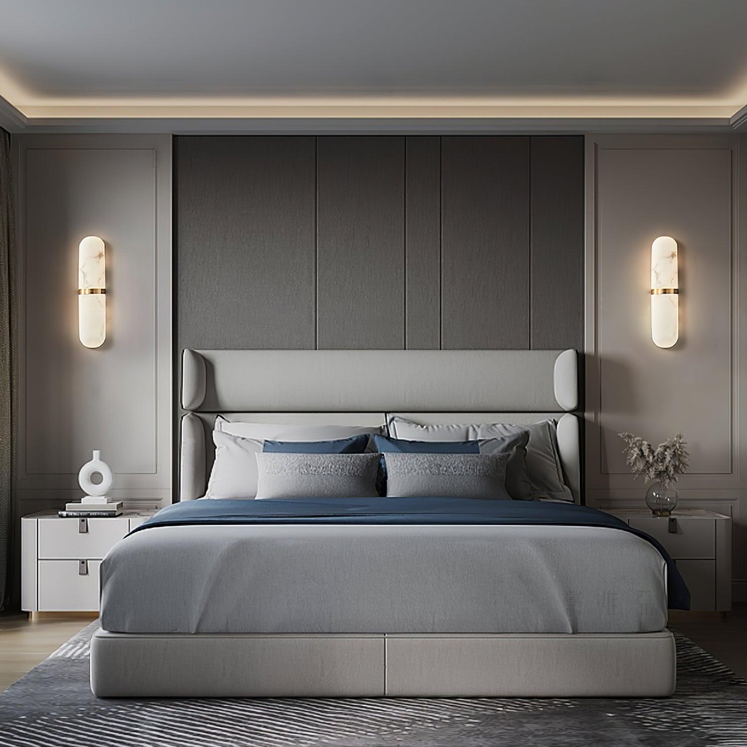 Sage Moderne Wandleuchte aus Messing und Alabaster-Letslighting
