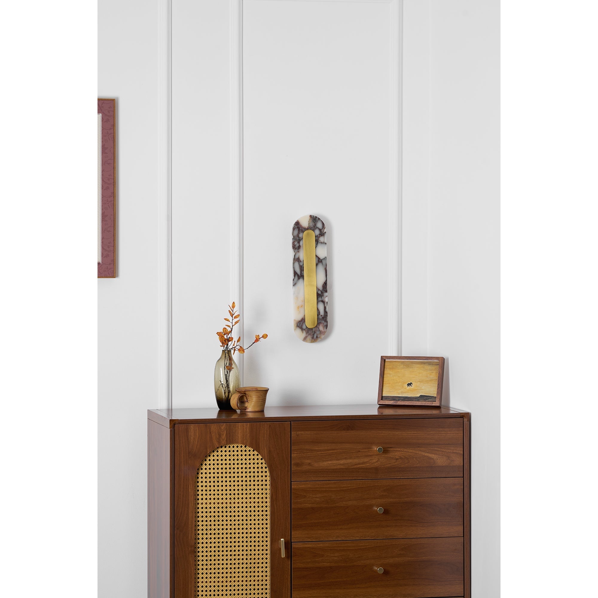 Marmo Modern Minimalist Metal Marble Wall Lamp - Letslighting