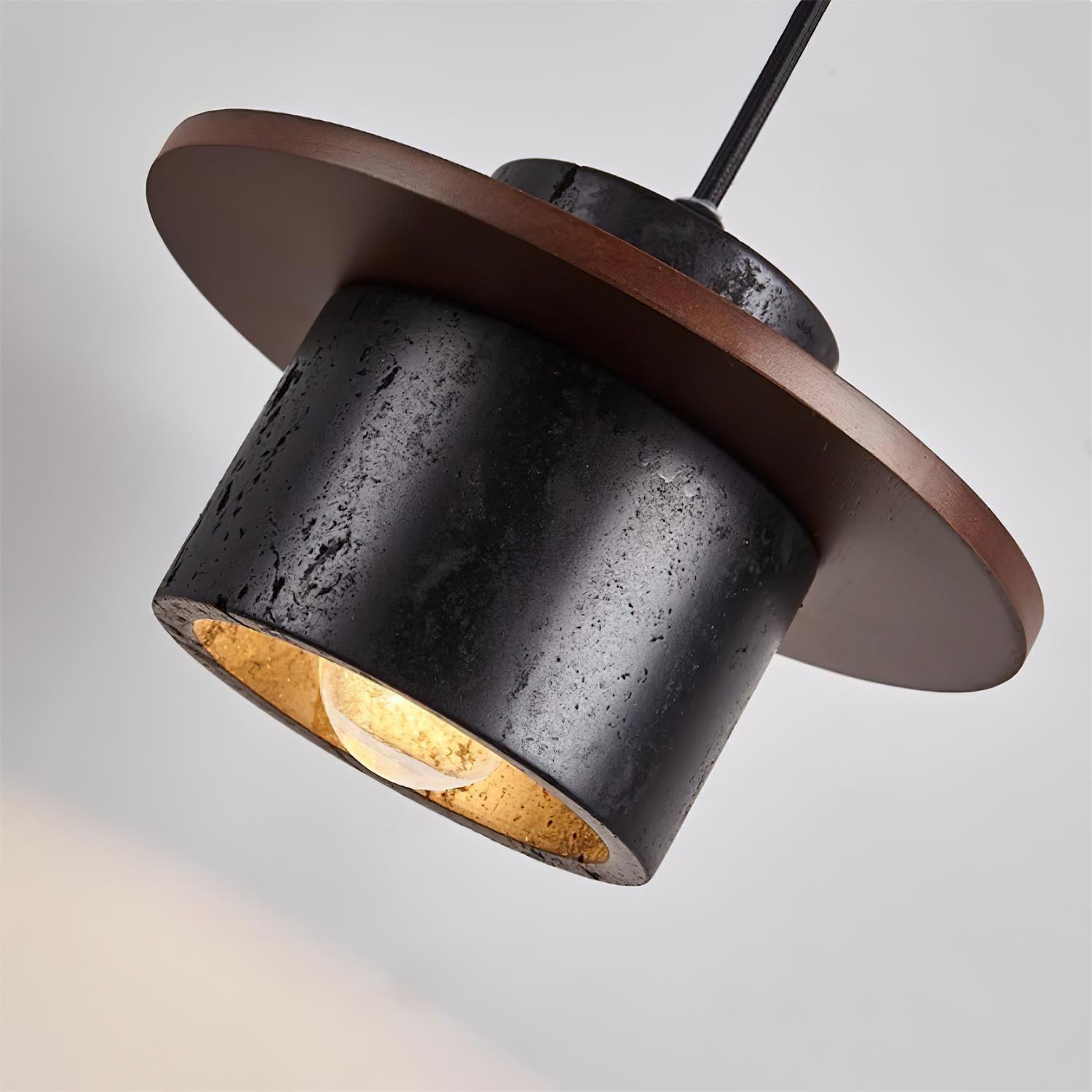 Ritta Black Travertine Pendant Light Set - Letslighting