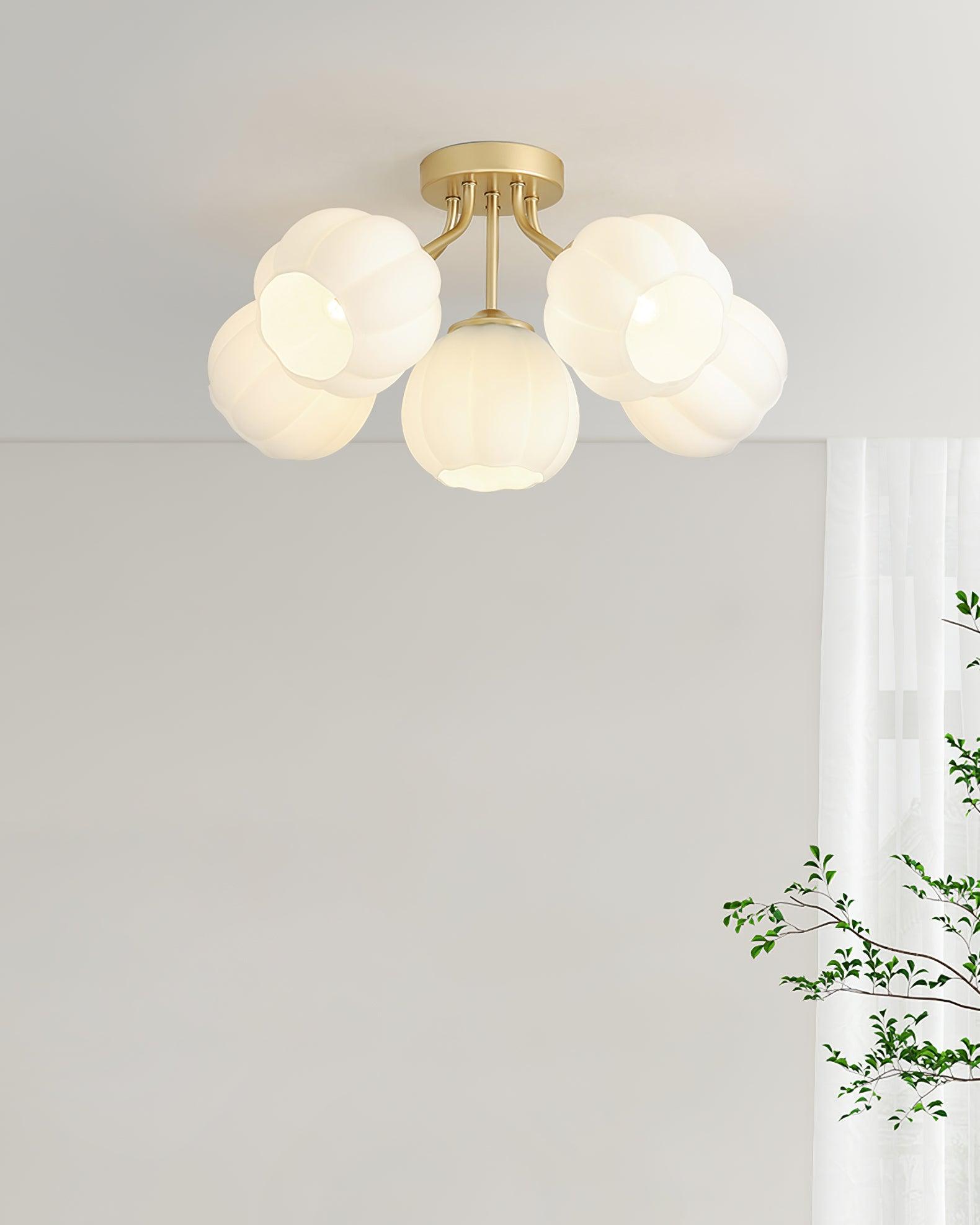 Deckenleuchte Blütenblatt Globus Cluster Sanft Leuchten Romantisch Blume-Letslighting