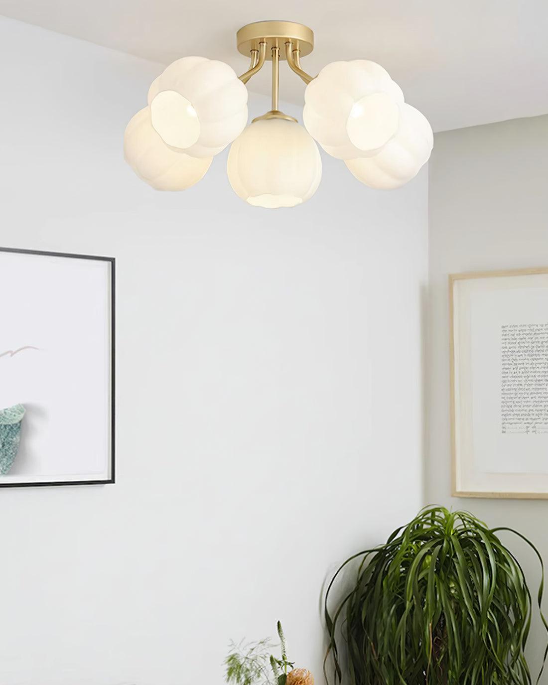Deckenleuchte Blütenblatt Globus Cluster Sanft Leuchten Romantisch Blume-Letslighting