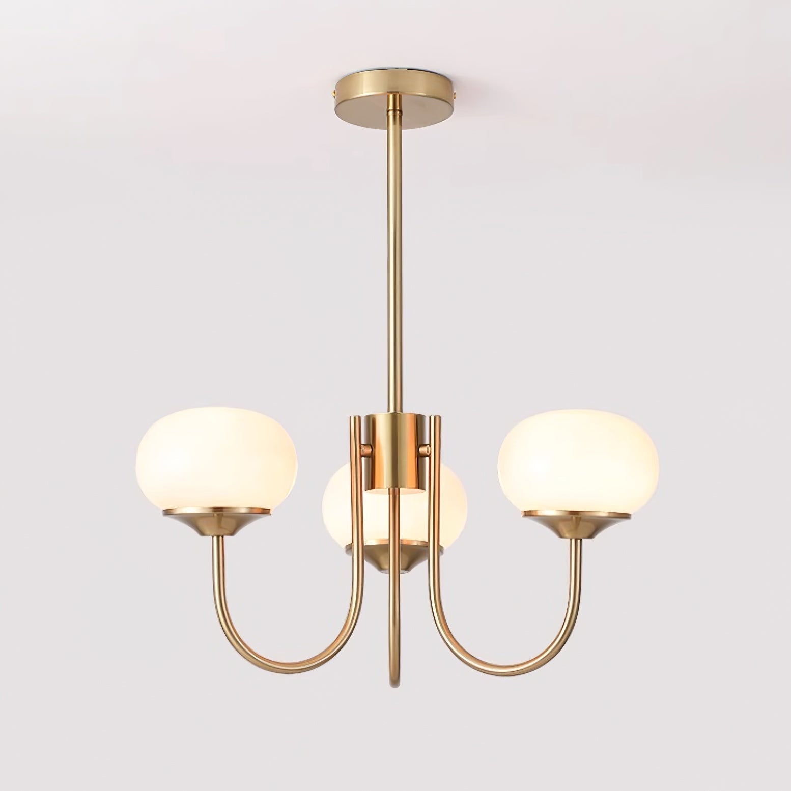 Lustra Kronleuchter Rosa Glaskugel Gold-Letslighting