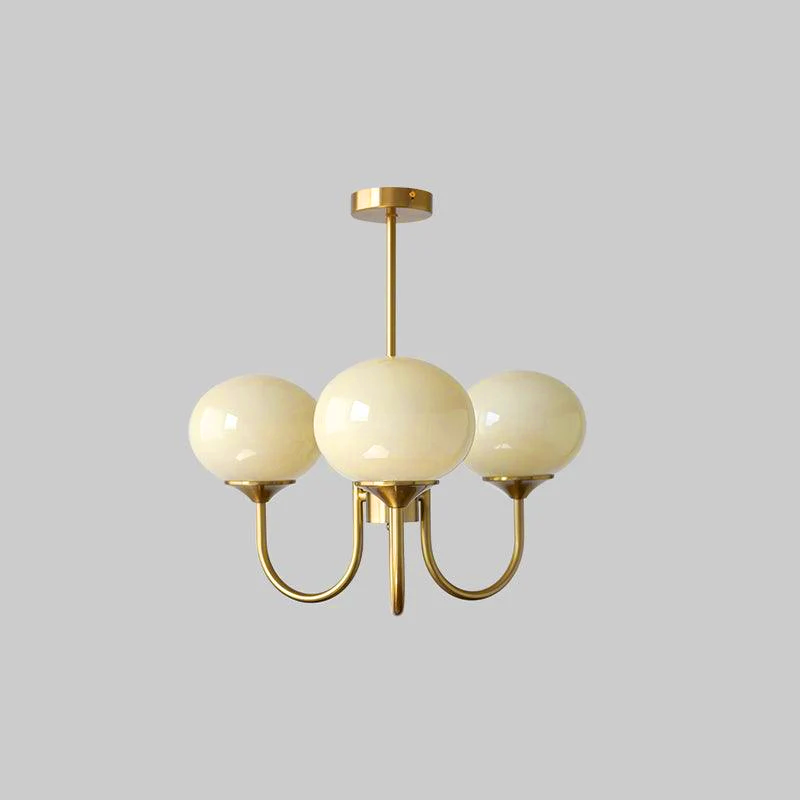 Lustra Kronleuchter Rosa Glaskugel Gold-Letslighting