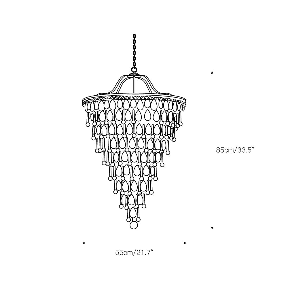 Blink Einzigartiger Kristall-Kronleuchter Pyramidenform-Letslighting