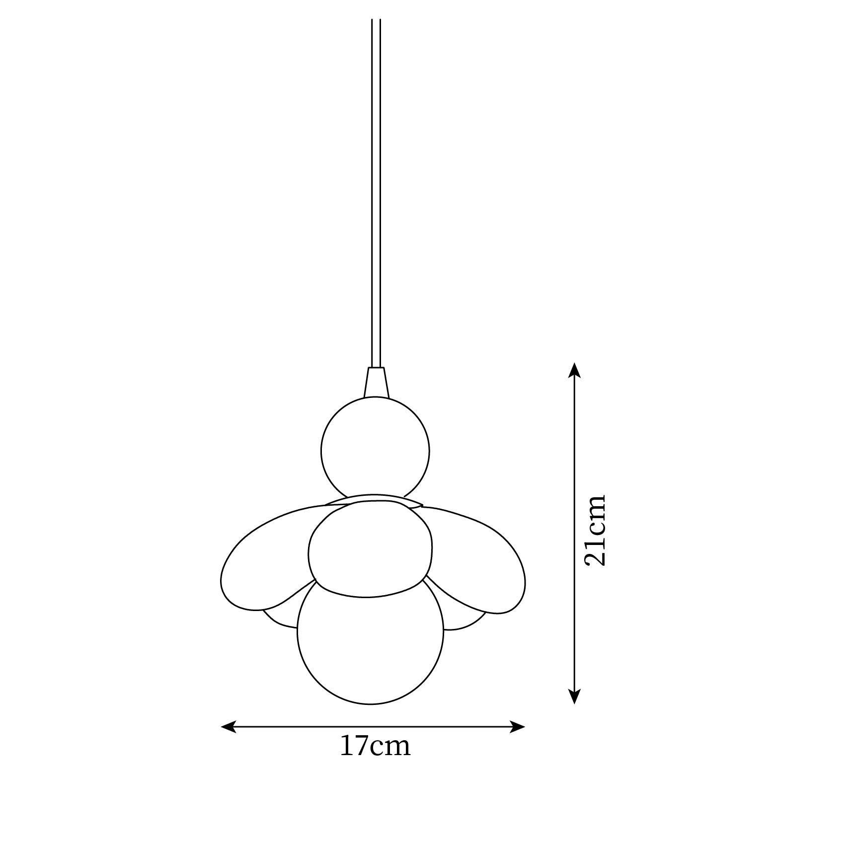 Blossi Moderne Pendelleuchte mit Blumenmotiv aus Kunstharz-Letslighting
