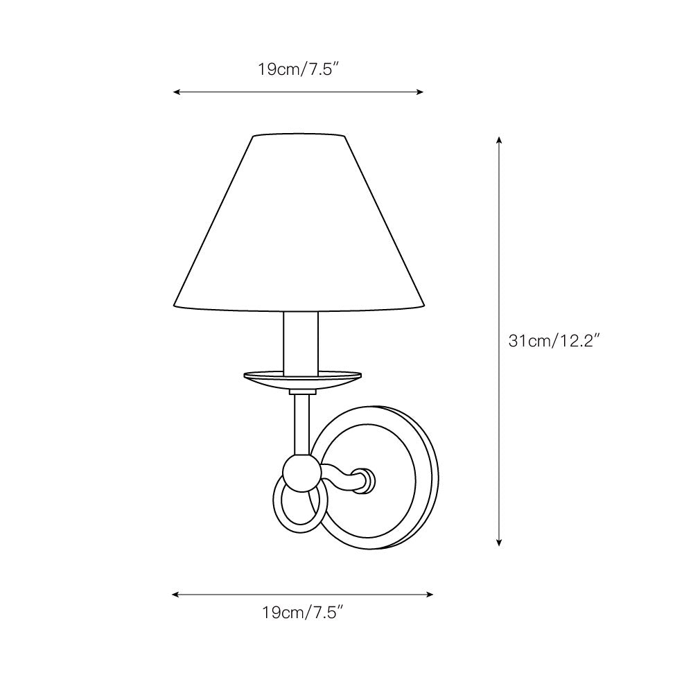 Erzoris Stoff Vintage Industrial Wandleuchte-Letslighting