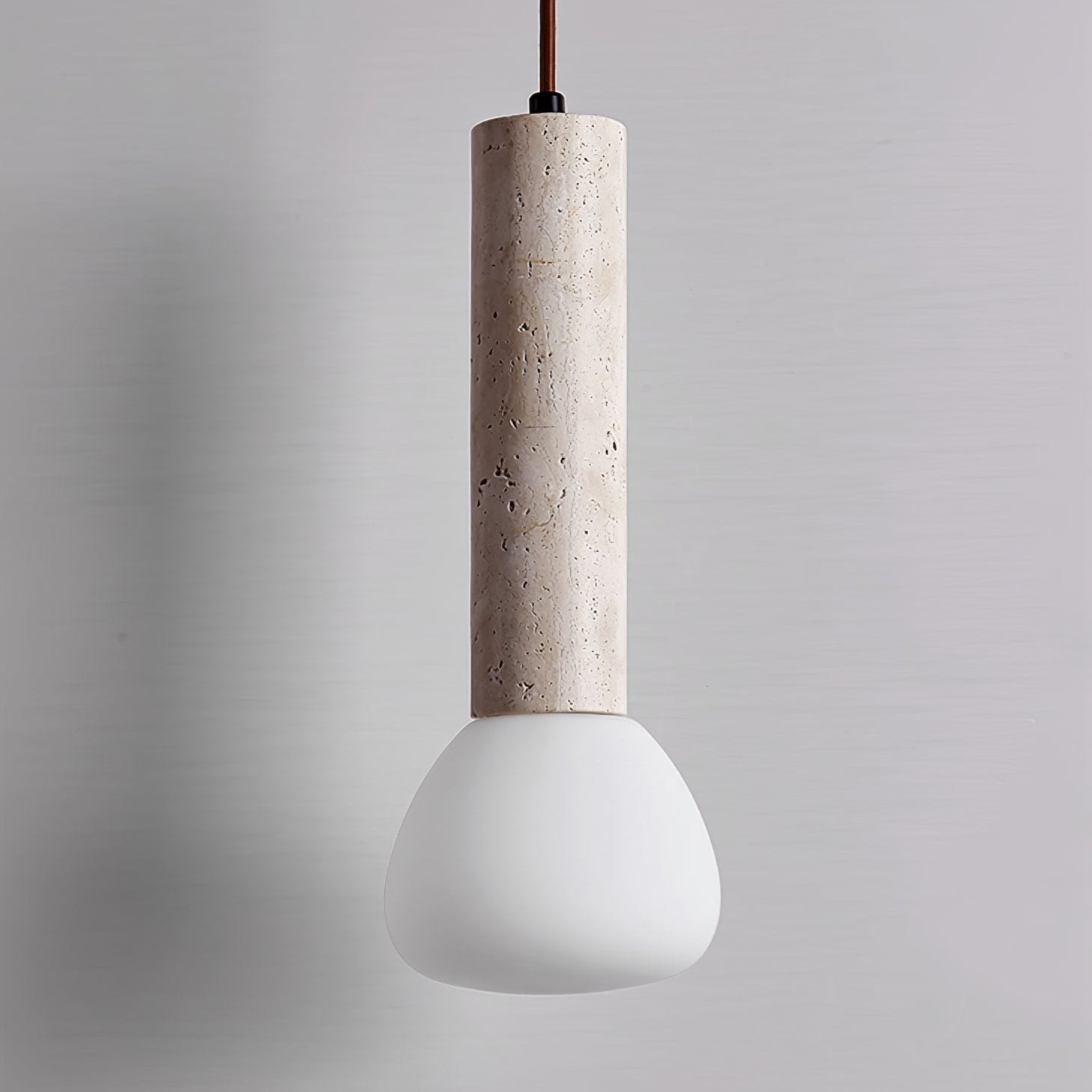 Cicaris Minimalist Travertine Pendant Light - Neutralighting