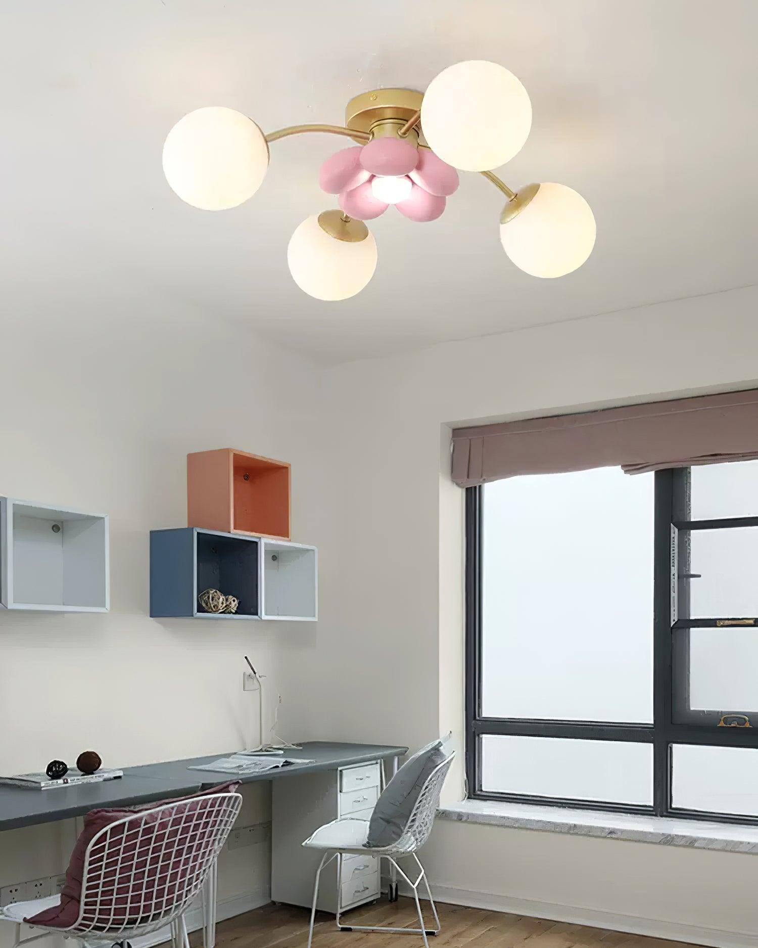 Blossura Pink Petal Ceiling Light - Letslighting