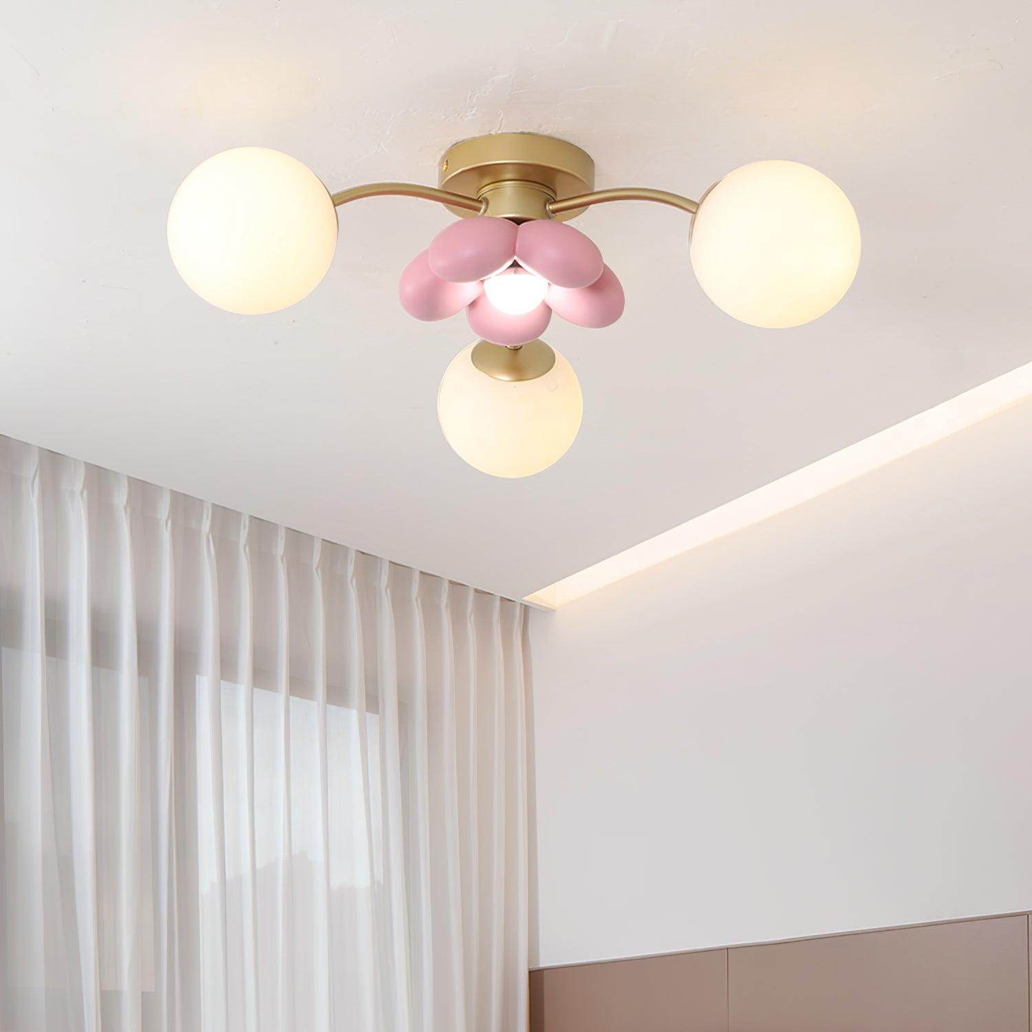 Blossura Pink Petal Ceiling Light - Letslighting