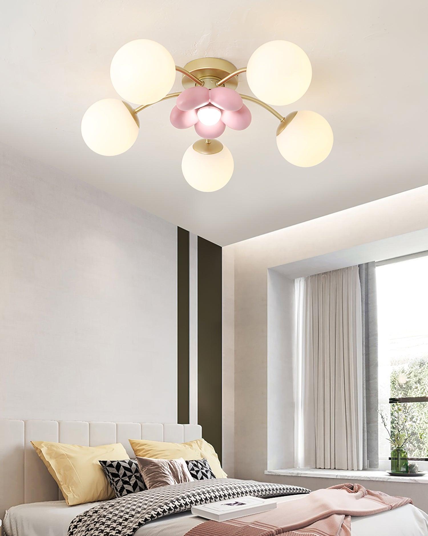 Blossura Pink Petal Ceiling Light - Letslighting