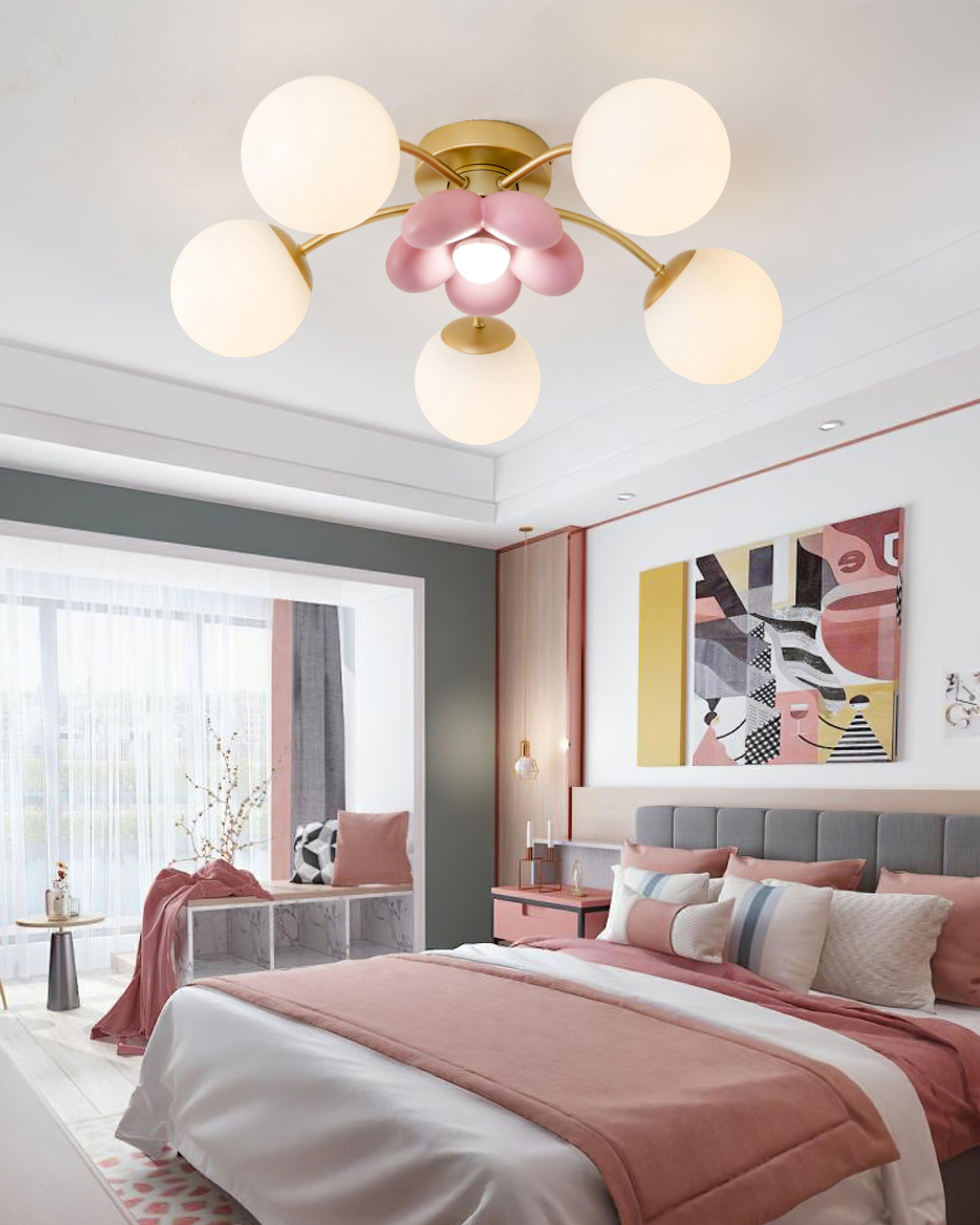Blossura Pink Petal Ceiling Light - Letslighting
