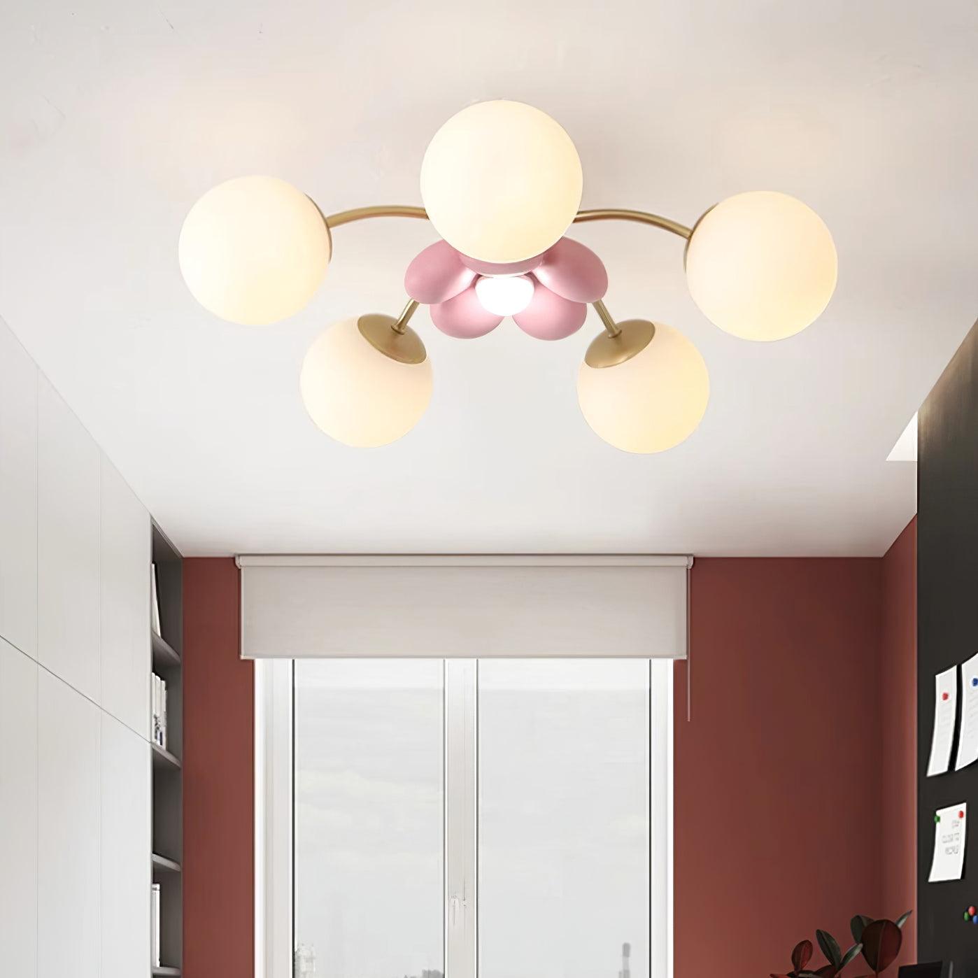 Blossura Pink Petal Ceiling Light - Letslighting
