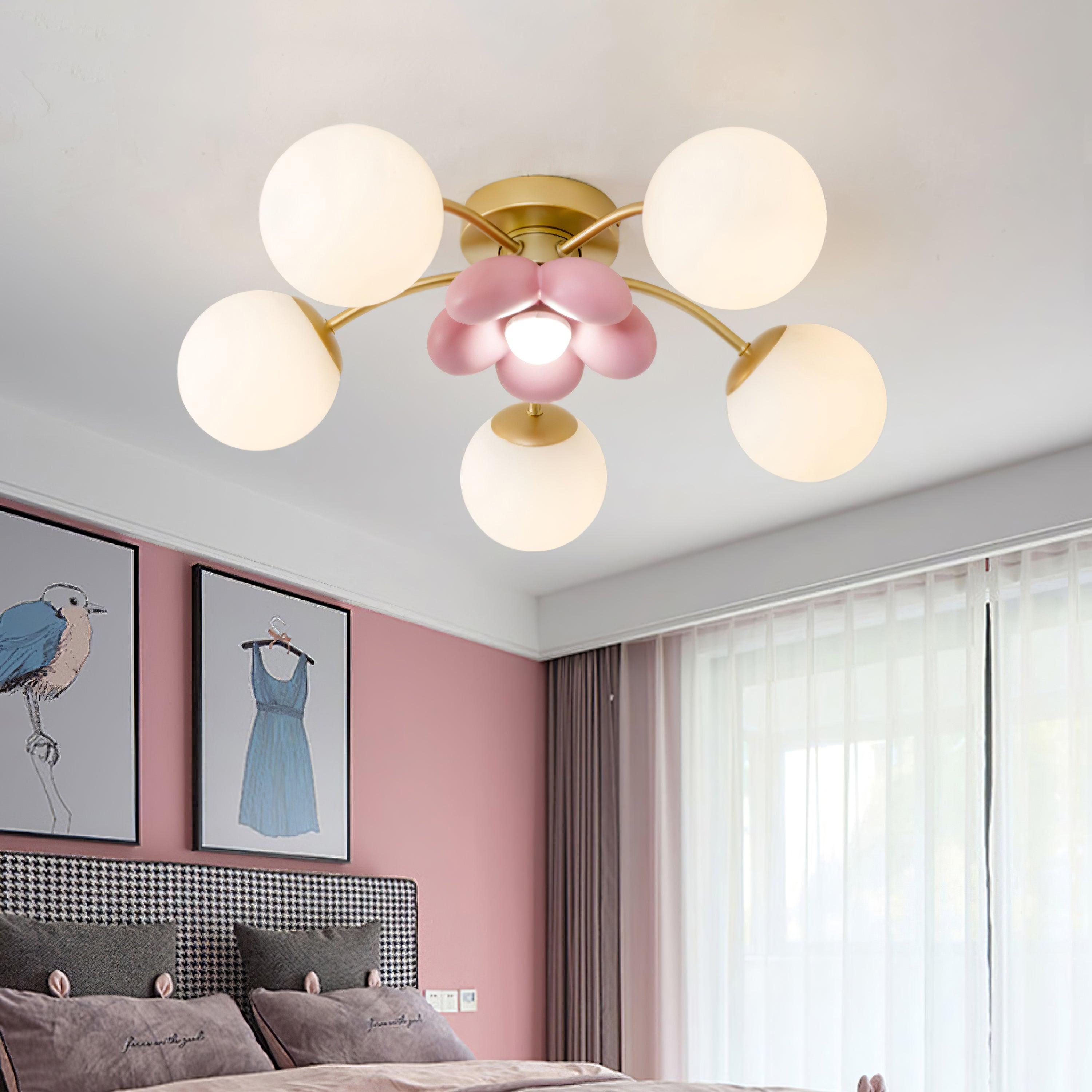 Blossura Pink Petal Ceiling Light - Letslighting