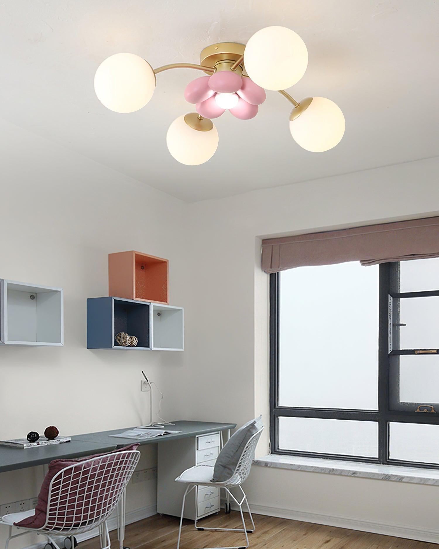 Blossura Pink Petal Ceiling Light - Letslighting