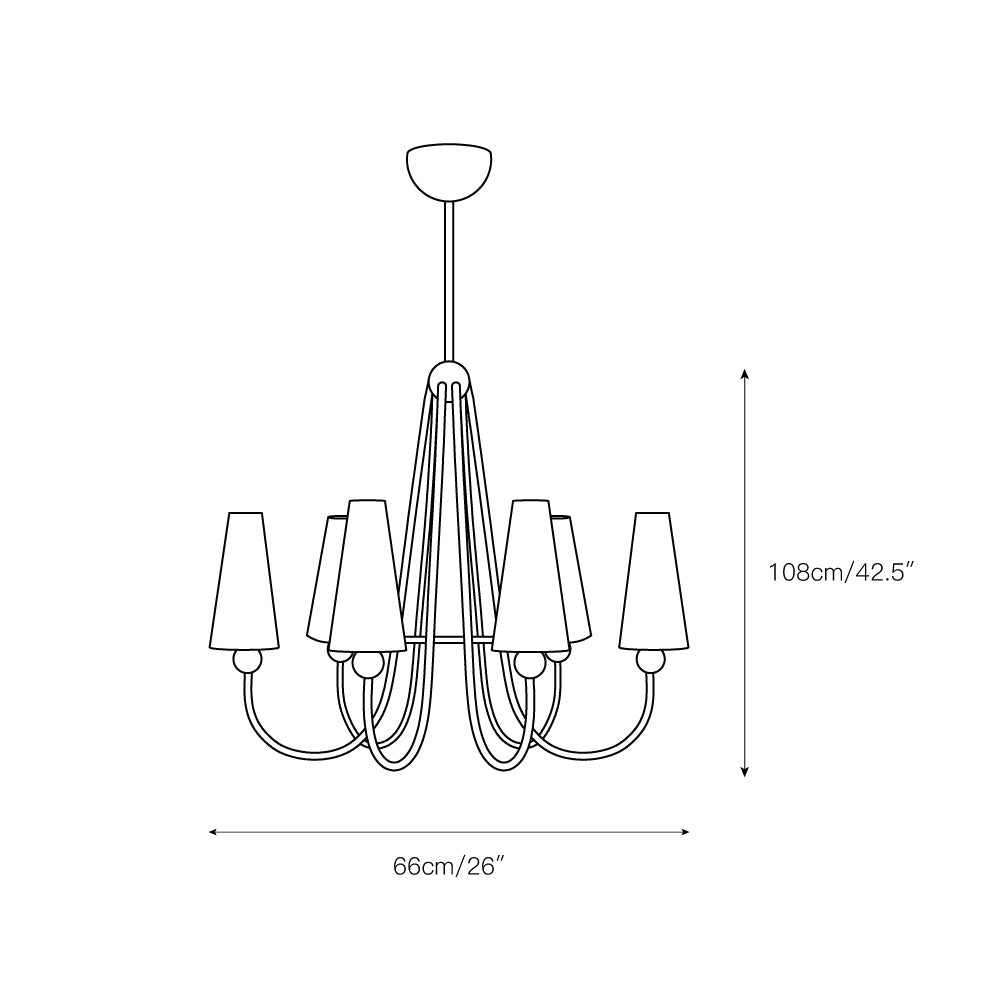 Calire Vintage Industrie Stoff Kronleuchter-Letslighting