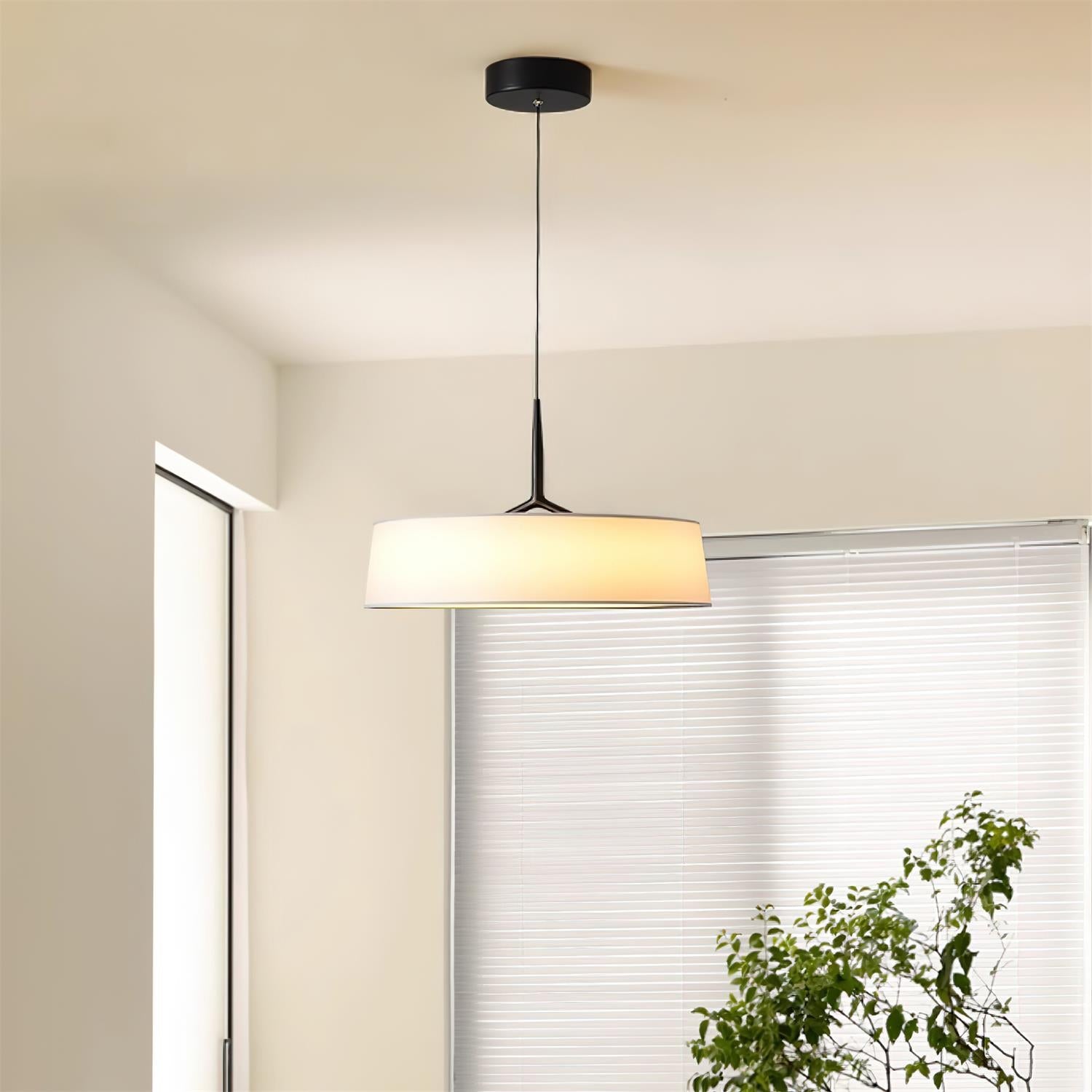 Pendelleuchte Weißer Stoff Trommel Modern-Letslighting