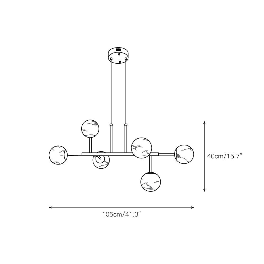 Zovenel Premium Nordic Brass Alabaster Chandelier - Letslighting