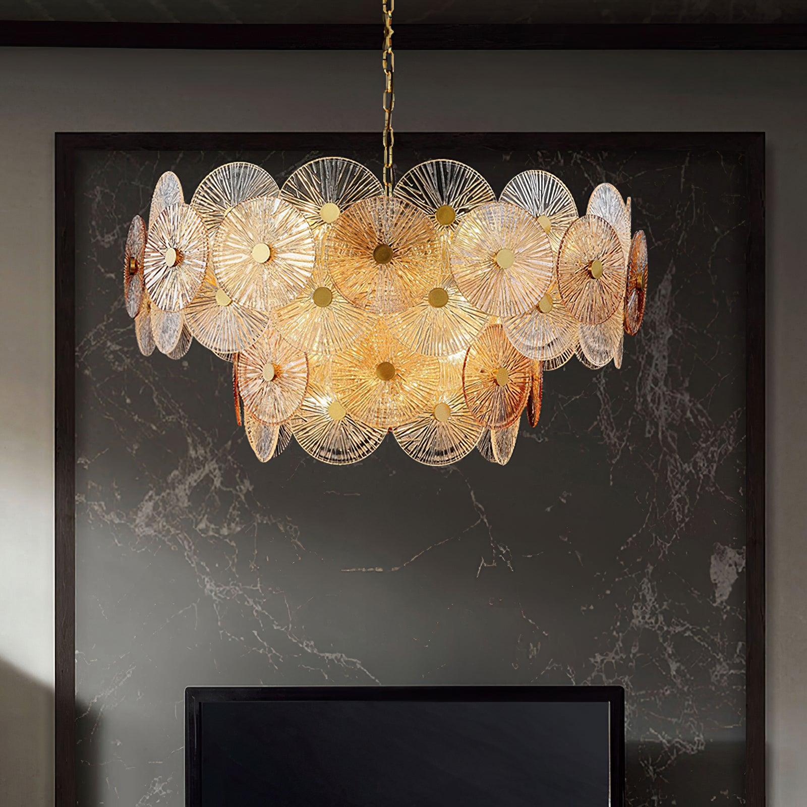 Aurelia Eleganter luxuriöser Glaskronleuchter-Letslighting