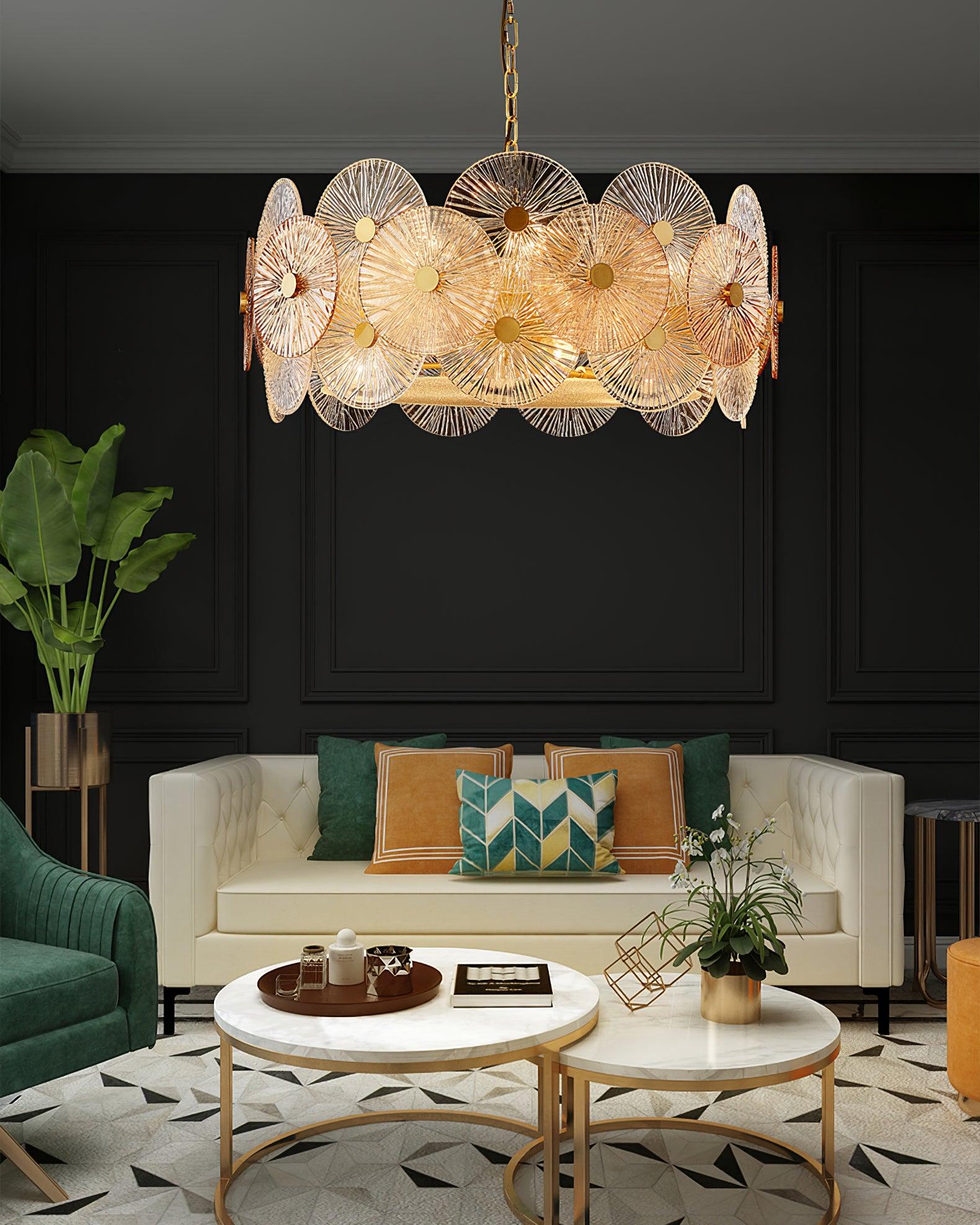 Aurelia Eleganter luxuriöser Glaskronleuchter-Letslighting