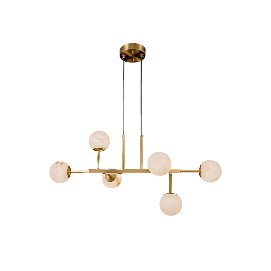 Zovenel Premium Nordic Brass Alabaster Chandelier - Letslighting