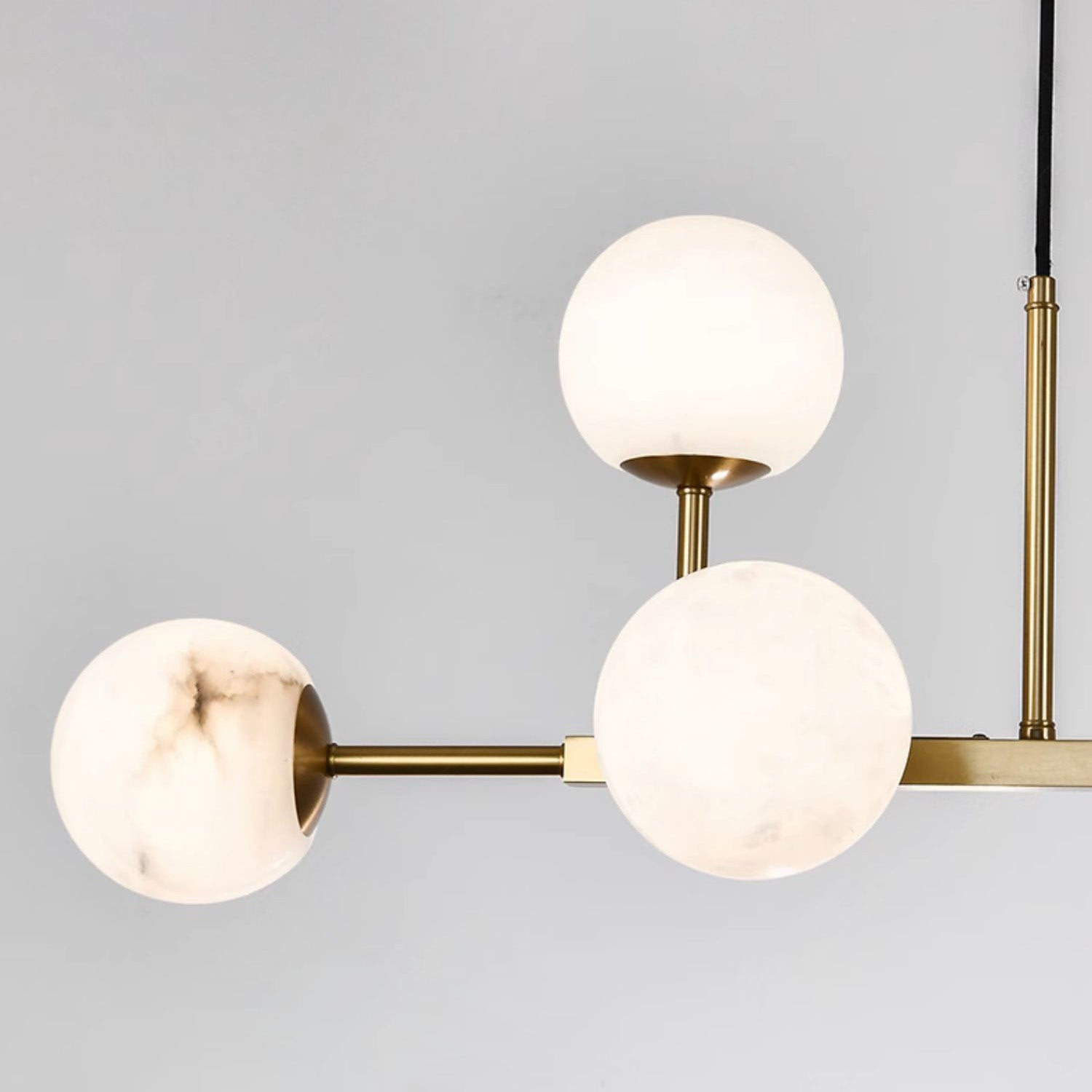 Zovenel Premium Nordic Brass Alabaster Chandelier - Letslighting