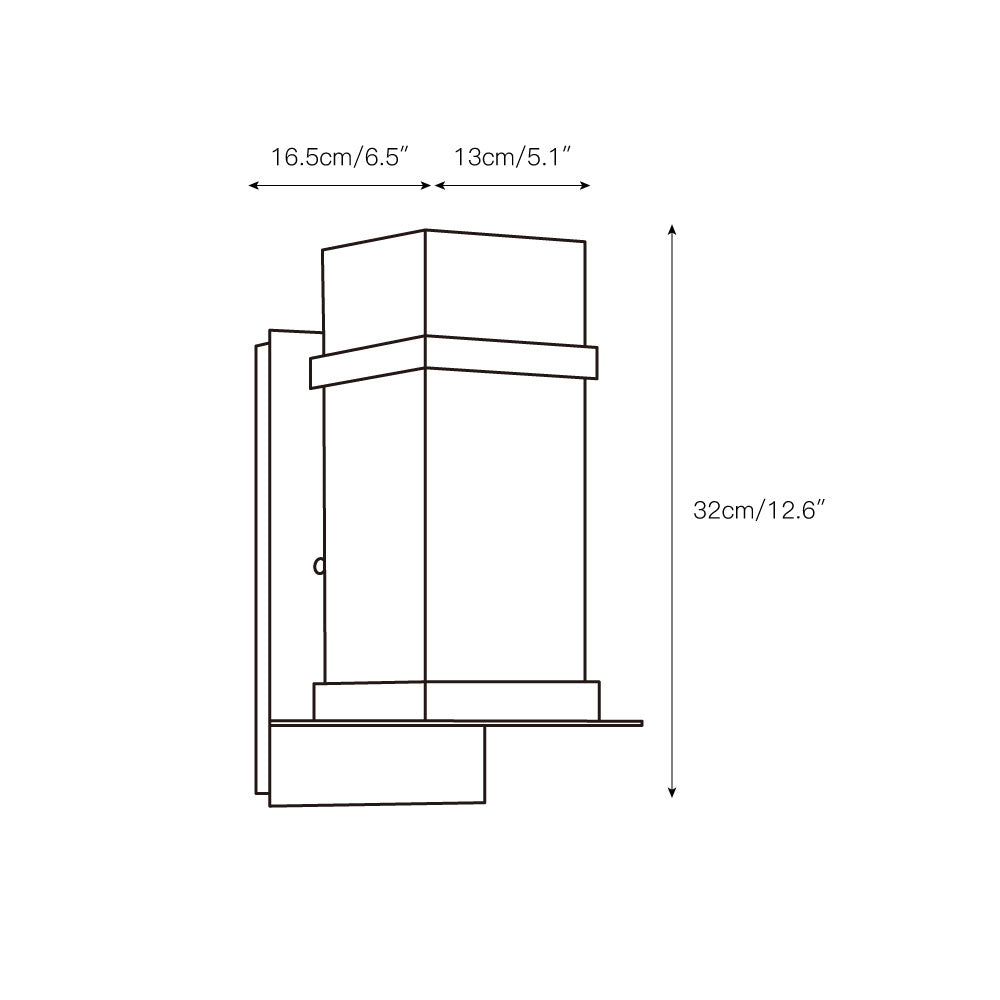 Ishaaris Minimalistische Glas-Wandleuchte für den Außenbereich-Letslighting