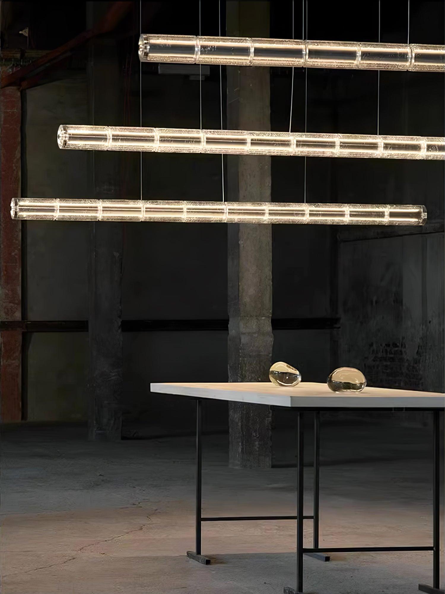 Lyliris Lineare Pendelleuchte aus Glas-Letslighting