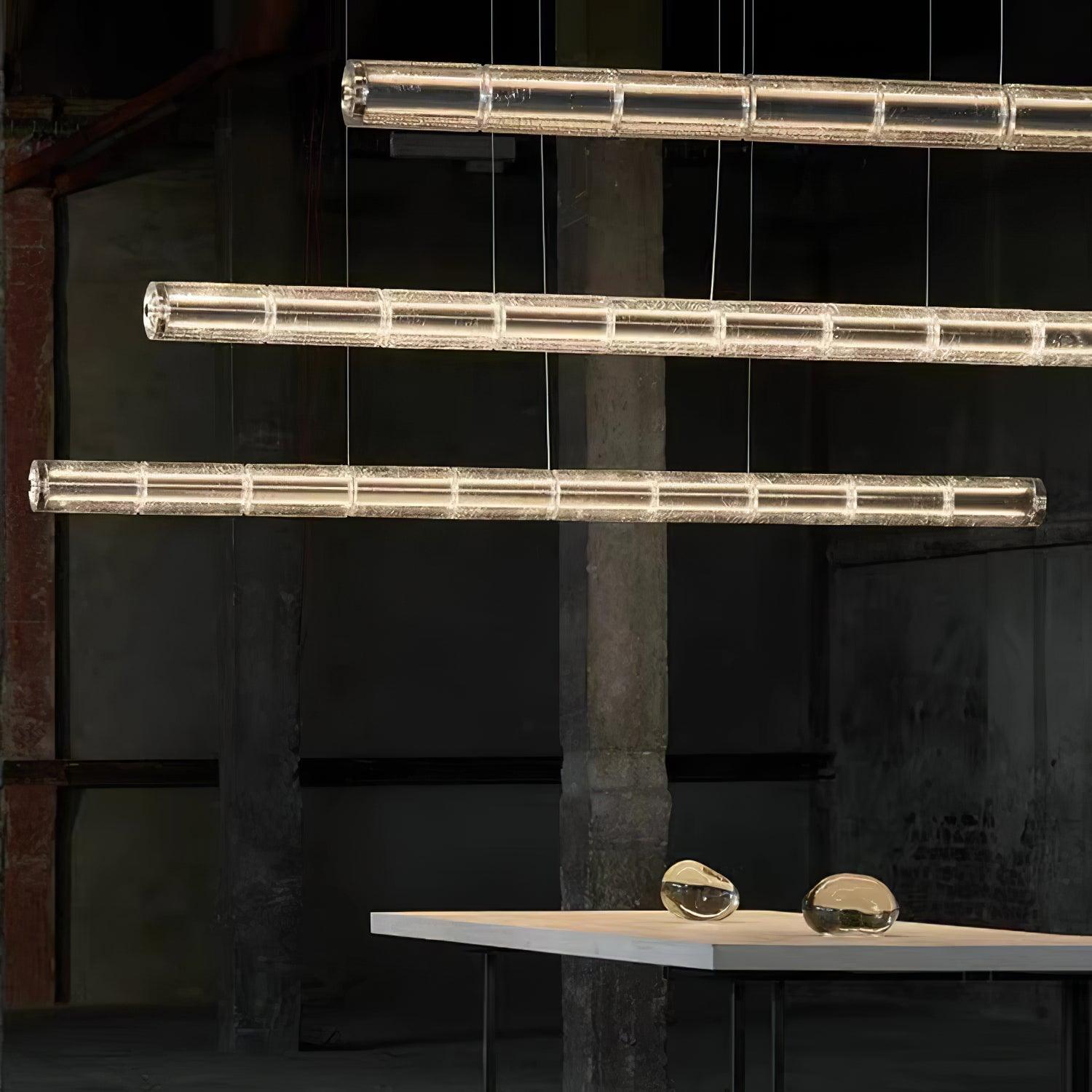 Lyliris Lineare Pendelleuchte aus Glas-Letslighting