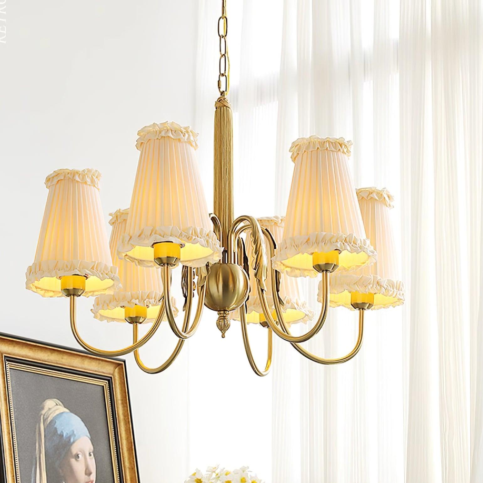 Faylin Vintage Messing Kronleuchter Gefeilt Schirme-Letslighting