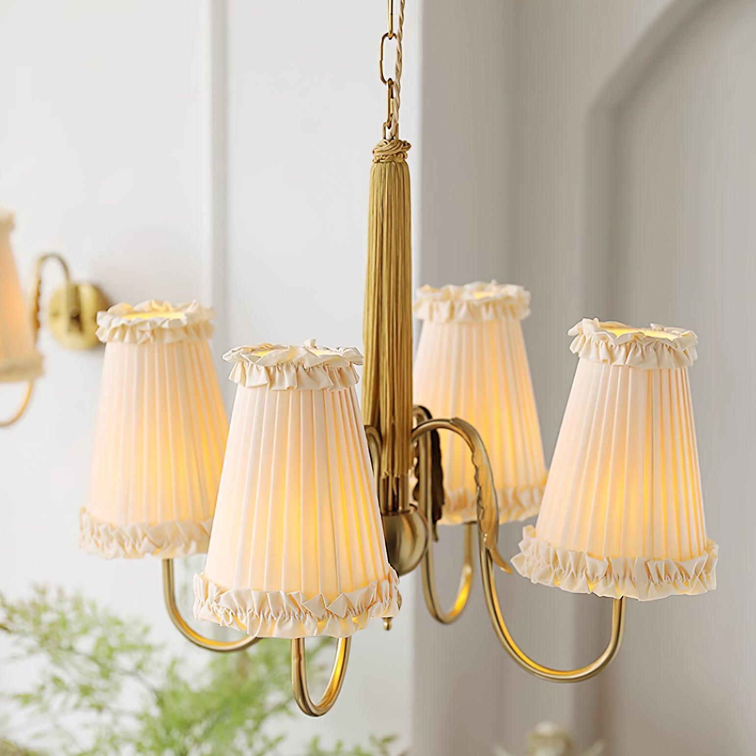 Faylin Vintage Messing Kronleuchter Gefeilt Schirme-Letslighting